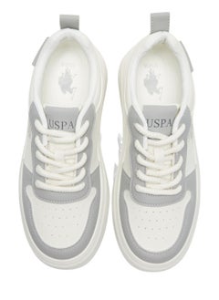U.S. Polo Assn. Women's White and Grey Sneakers - Bold Rugged Style with Durable Sole for Outdoor Wear  - Image 3