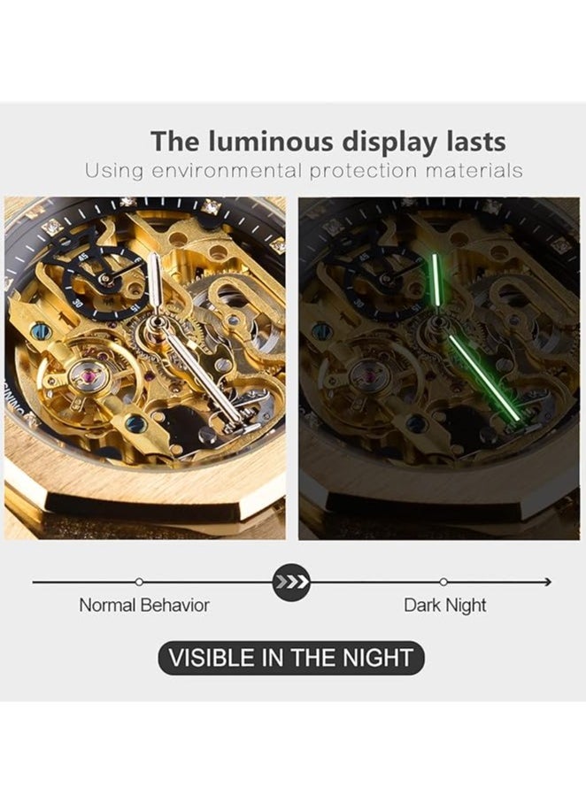 FORSINING - Watches for Men Watch Stainless Steel Luxury Luminous Water Resistant Automatic Mechanical Wristwatch 375SIBK - Image 1