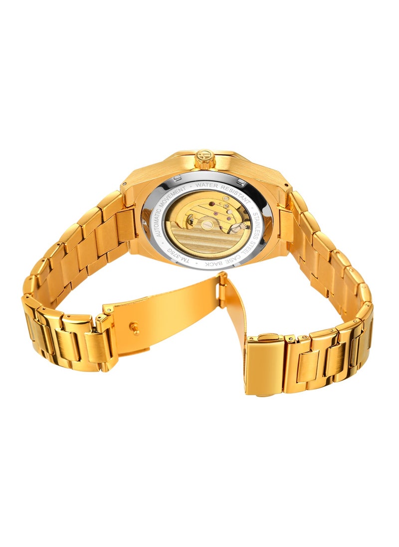FORSINING - Watches for Men Watch Stainless Steel Luxury Luminous Water Resistant Automatic Mechanical Wristwatch 375SIBK - Image 1