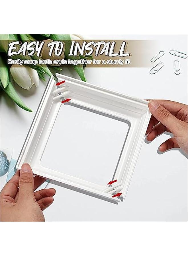 Arabest 2 Pcs True 5x5 Inches Vinyl Post Skirt Post Base Cover Column Wraps for Porch Deck Base Vinyl Sleeve White Trim for Wood Hand and Stair Rails - Image 5