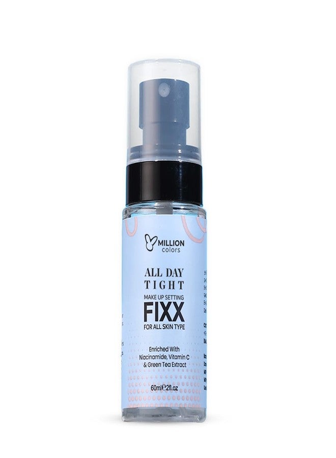 Million Colors Makeup Fixer Spray 60ml | Dewy Setting Spray for Long-Lasting Makeup | Ideal for Dry & Oily Skin | Hydrating, Soothing & Refreshing | Waterproof, Sweatproof & Matte Finish - Image 1