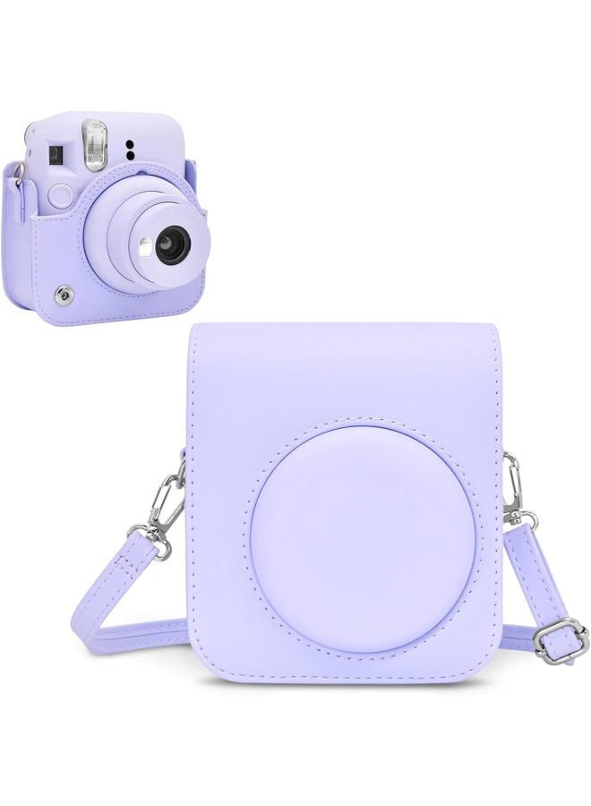 Rieibi Camera Case Compatible with Fuji Instax Mini 12 - MINI 12 Carry Case for Fujifilm Instax Mini 12 Instant Camera - mini 12 Bag Cover with Strap - Lilac Purple - Image 1