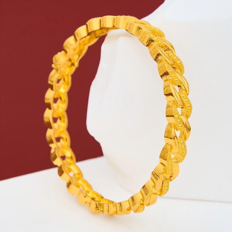 WU New Wu Diamond Gold Hollow Bracelet for Women - Elegant Buckle Wide Cuff, Versatile Cross-Border  Bestseller - Image 3