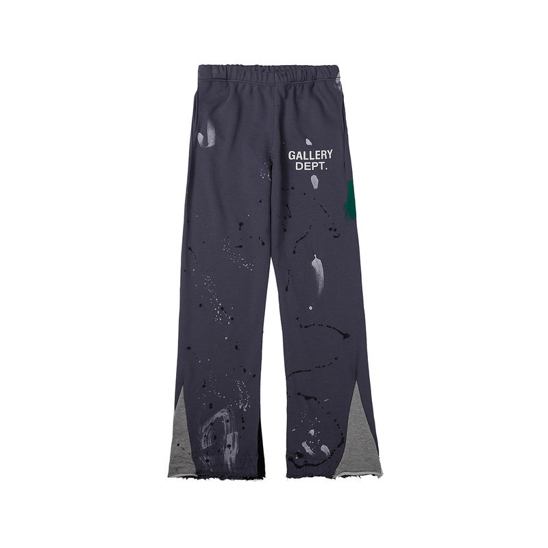2022 European and American High Street Fashion Brand Gallery Dept Splash-Ink Print Stitching Micro-Flared Men's and Women's Casual Pants - Image 5