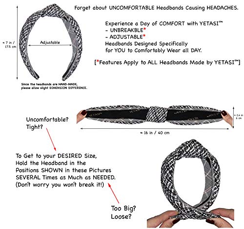 YETASI Brown Satin Cheetah Knotted Headband for Women is Classy. Head bands for Women's Hair Designer Headbands for Women are Cute Leopard Headband - Image 5