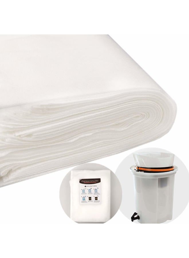 DOU Commercial Cold Brew Coffee Filters - 100 Count Toddy Cold Brew System Filter Bags Disposable Fine Mesh Brewing Bags Commercial Coffee Filters 16''x20'' Fits 5 Gallon Buckets Coffee Shop Restaurants - Image 1