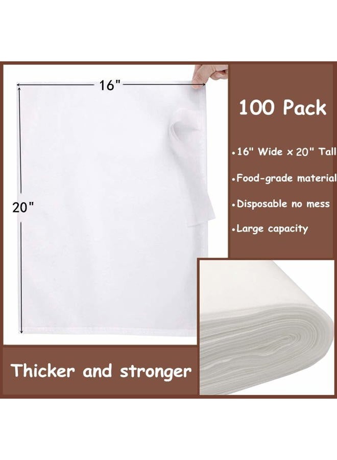 DOU Commercial Cold Brew Coffee Filters - 100 Count Toddy Cold Brew System Filter Bags Disposable Fine Mesh Brewing Bags Commercial Coffee Filters 16''x20'' Fits 5 Gallon Buckets Coffee Shop Restaurants - Image 4