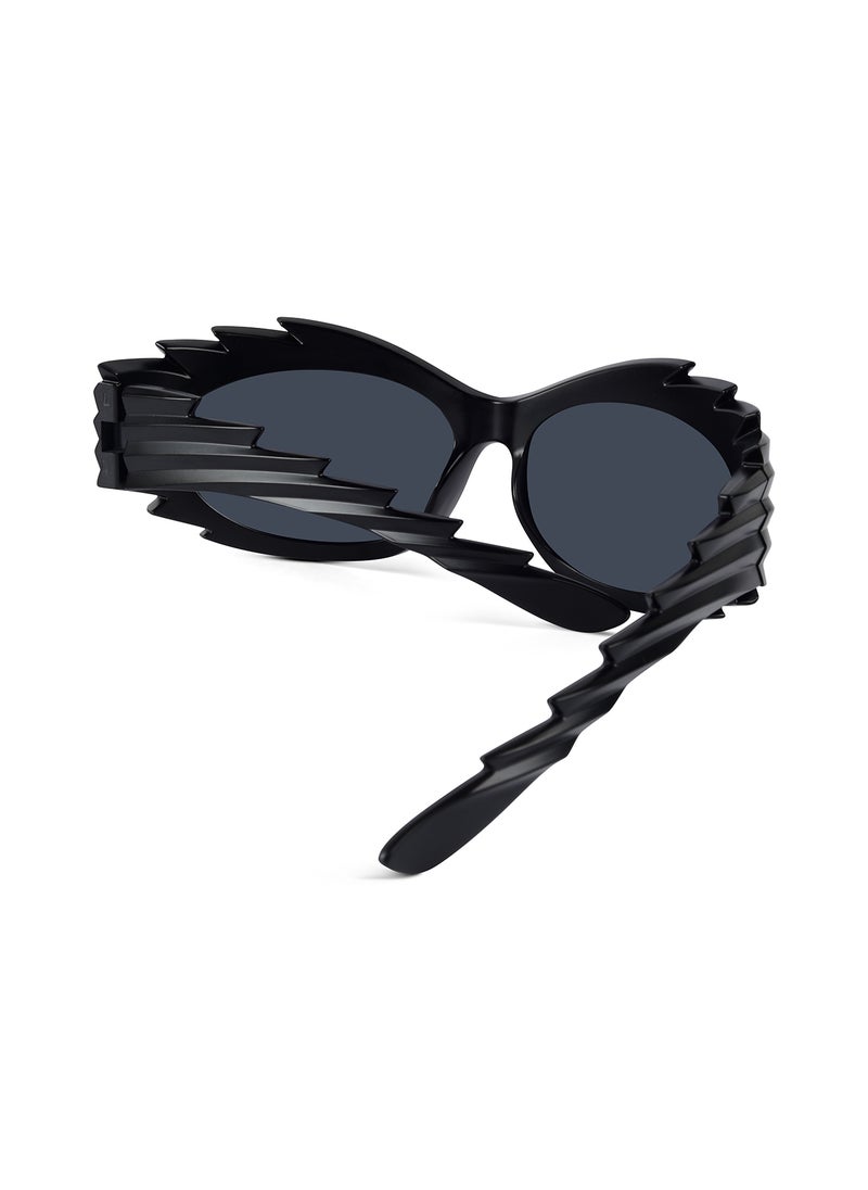 Woggles Red Pappy Glisune Black Rectangle Sunglasses  - Image 2