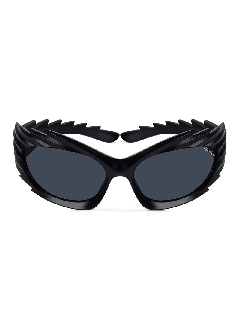 Woggles Red Pappy Glisune Black Rectangle Sunglasses  - Image 1