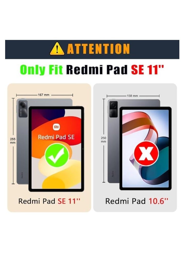 Green Tiger Xiaomi Redmi Pad SE 11" Released 2023 Shockproof Case, Heavy Duty Full Body Rugged Stand Back Cover for Xiaomi Redmi Pad SE 11 inch Tablet,Blue+Light Blue - Image 5
