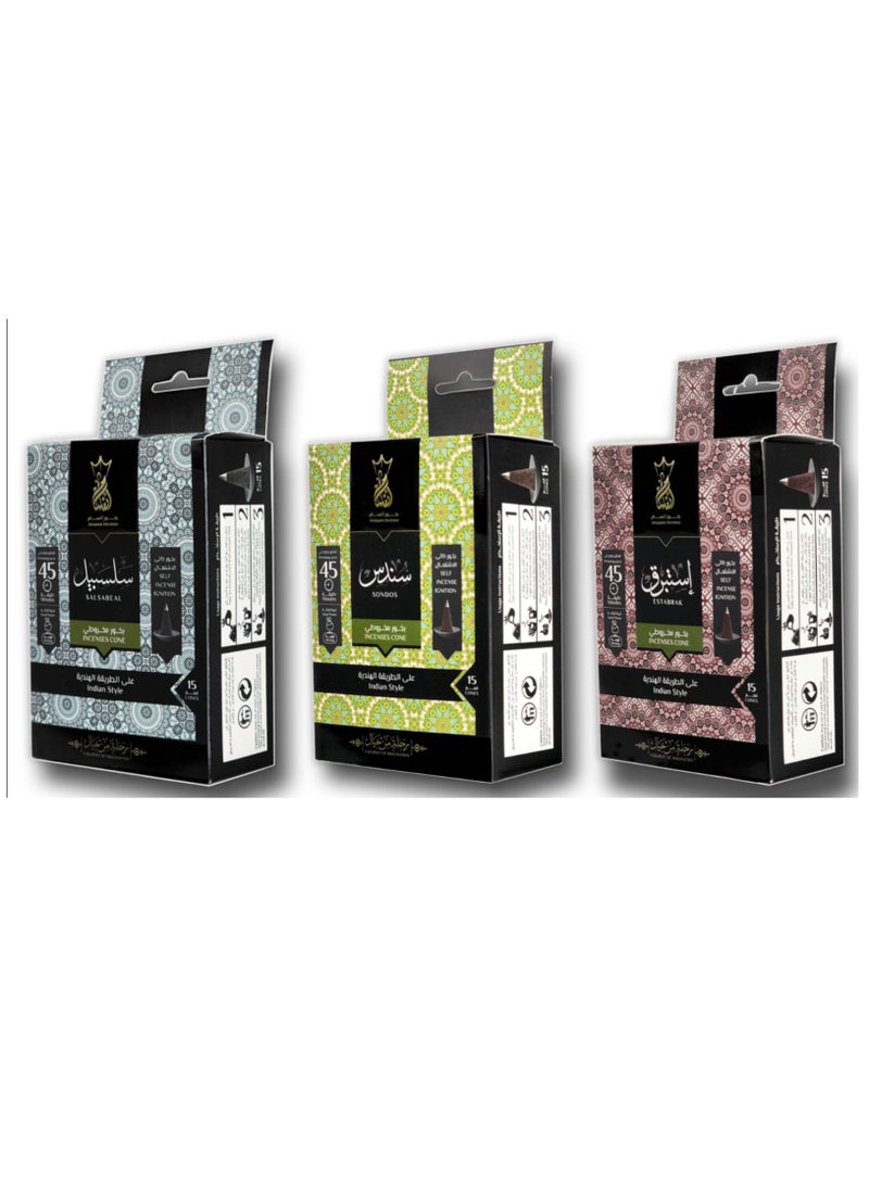 Ansaam Incenses Ansam cone incense (Salsabil - Istabraq - Sindas) 
