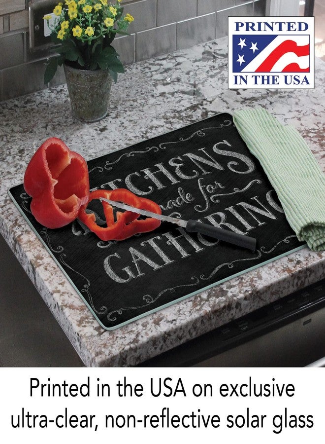 Highland Graphics Chalk It Up Kitchens are Made for Gathering Tempered Glass Large Cutting Board by Highland Graphics - Image 2