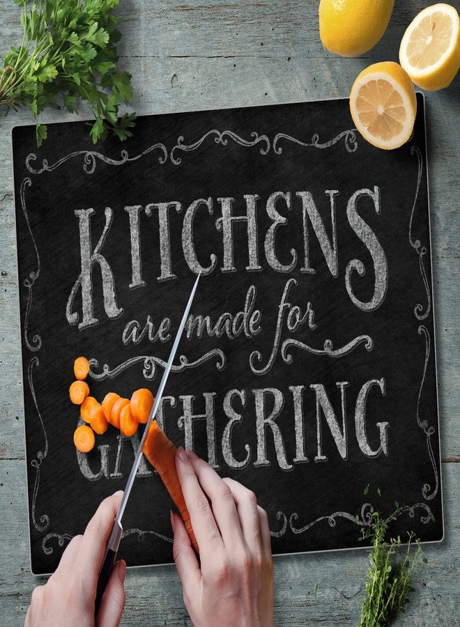 Highland Graphics Chalk It Up Kitchens are Made for Gathering Tempered Glass Large Cutting Board by Highland Graphics - Image 5