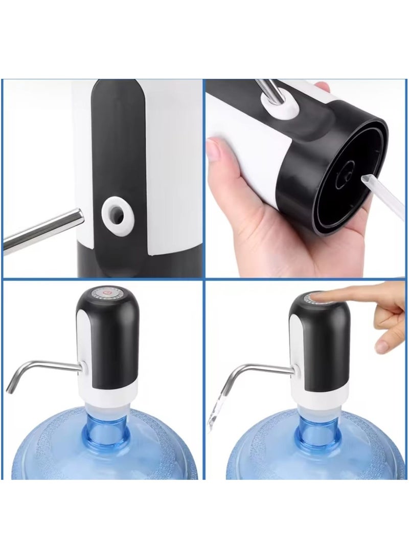 Denx Water Dispenser, Portable Electric Water Pump with USB Data Cable, Automatic Drinking Water Bottle Pump in White for Travel, Office, Home, Kitchen - Image 2