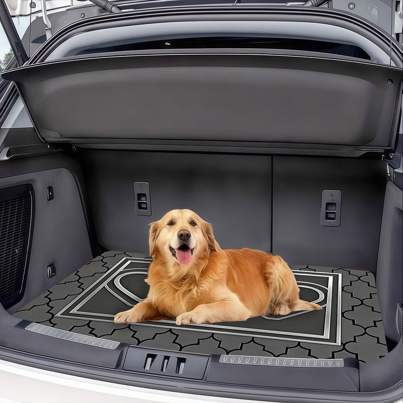 Creative Car Trunk Mat 1pc Modern Heart Shaped Decorative Design Sleek Stylish Interior Accessory Durable Practical - Image 3