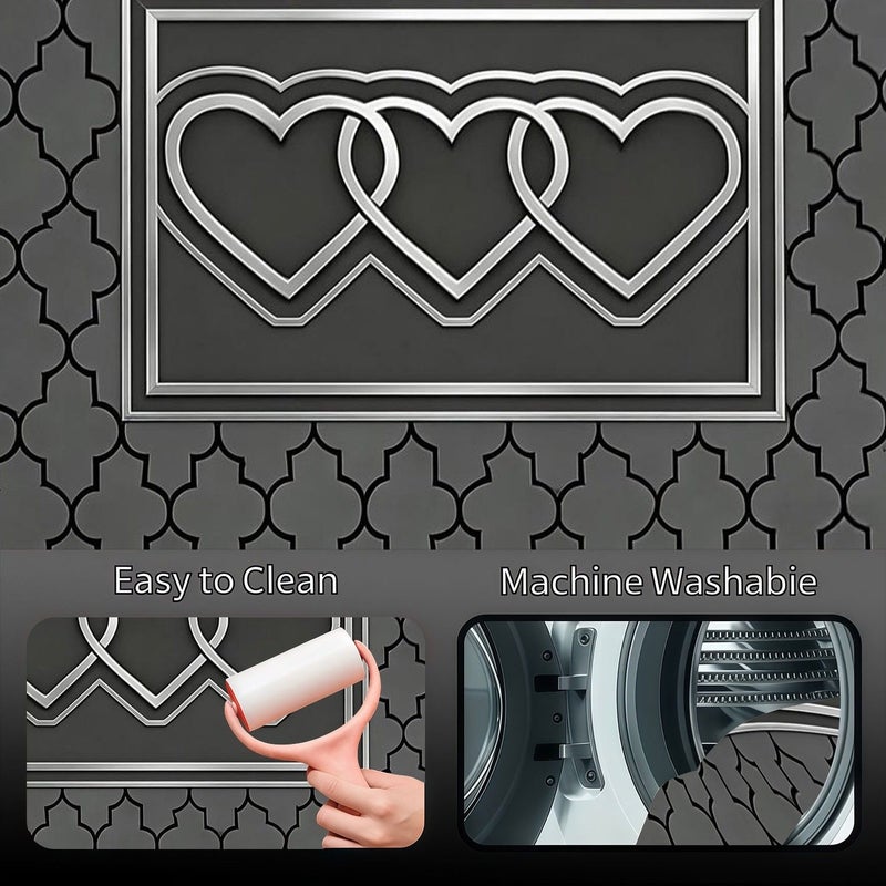 Creative Car Trunk Mat 1pc Modern Heart Shaped Decorative Design Sleek Stylish Interior Accessory Durable Practical - Image 4