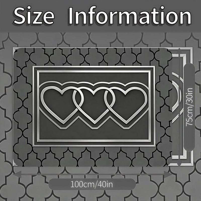 Creative Car Trunk Mat 1pc Modern Heart Shaped Decorative Design Sleek Stylish Interior Accessory Durable Practical - Image 2