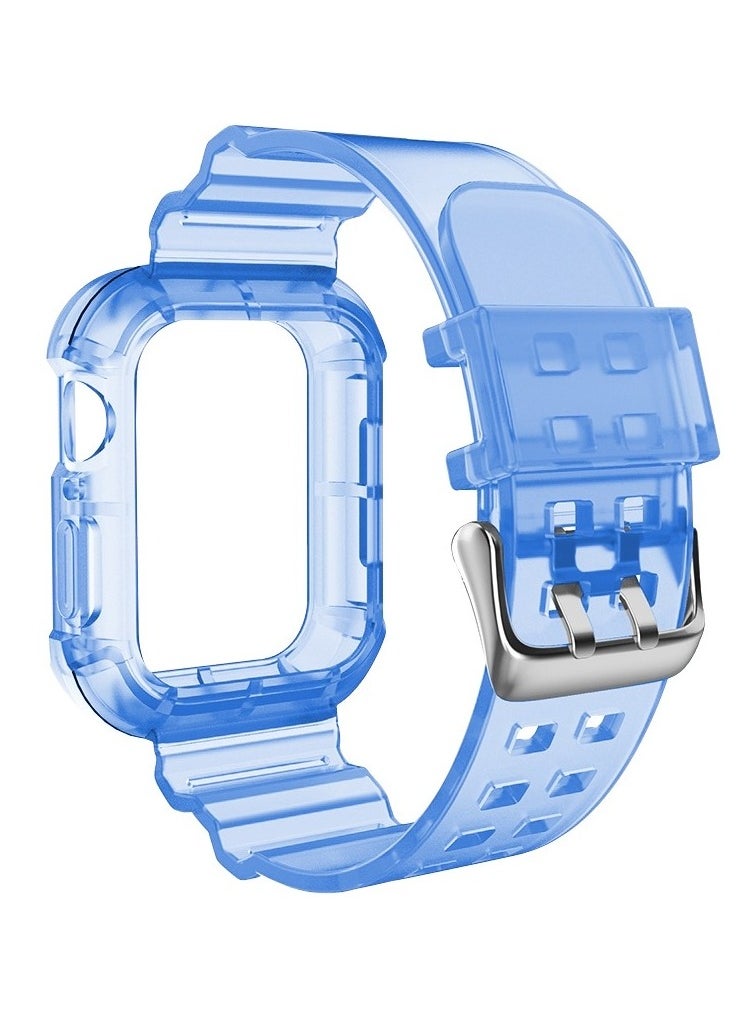 Perfii - Ice Case Replacement Band For Apple Watch Series 6/SE/5/4 38/40 mm blue - Image 1