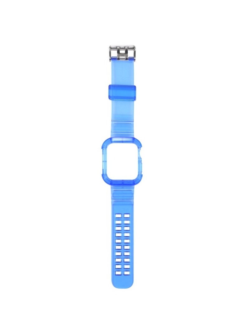 Perfii - Ice Case Replacement Band For Apple Watch Series 6/SE/5/4 38/40 mm blue - Image 1