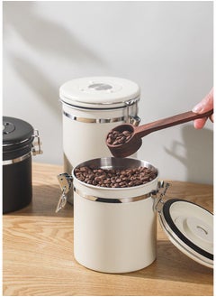 Y&D 1.2L Sealed Stainless Steel 304 Exhaust Breathing Coffee Preservation Round Storage Storage Jar  - Image 5