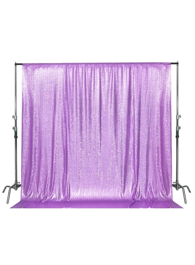 SquarePie Sequin Backdrop Non-Transparent Background Sparkly Curtain for Wedding Party 6FT x 6FT Lavender - Image 1