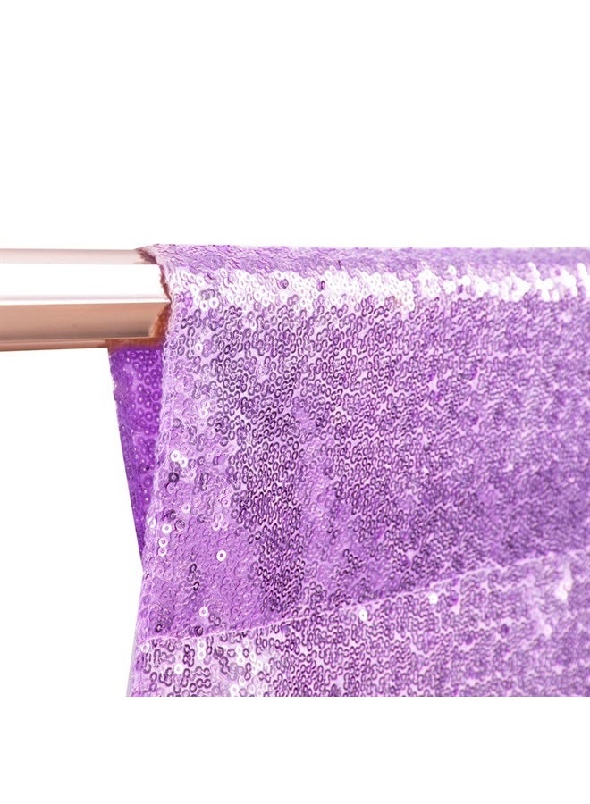 SquarePie Sequin Backdrop Non-Transparent Background Sparkly Curtain for Wedding Party 6FT x 6FT Lavender - Image 4