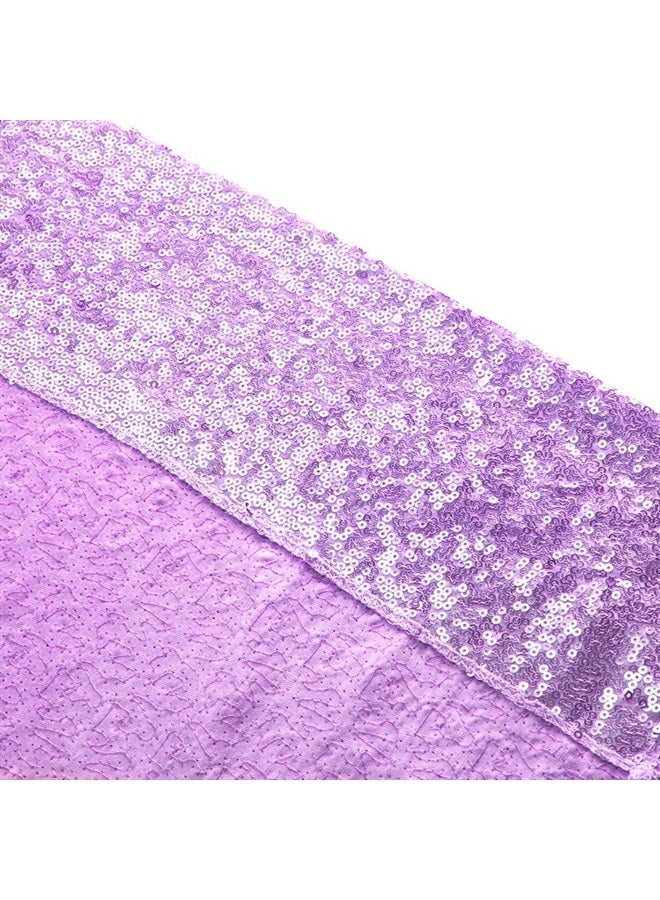 SquarePie Sequin Backdrop Non-Transparent Background Sparkly Curtain for Wedding Party 6FT x 6FT Lavender - Image 5