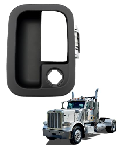 Gledewen Driver Door Handle Compatible with 20052020 Kenworth 20012025 Peterbilt Chrome Exterior Front Left Driver side Door Handle w Key Hole Replace 7605403 R561025L 42766 Outside Hanlde Part - Image 1
