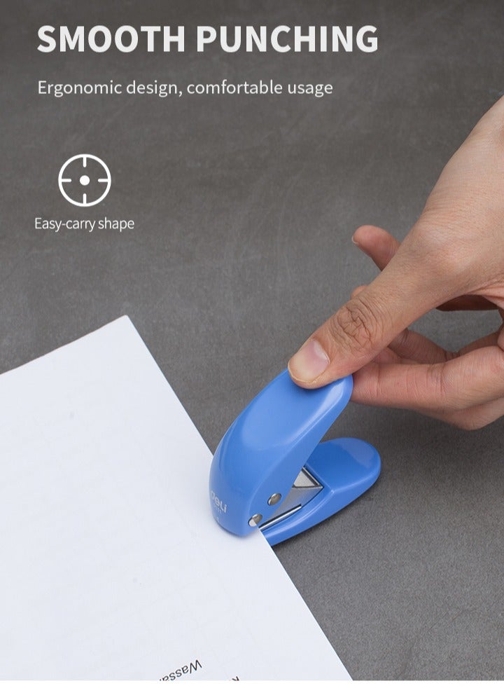 ديلي E0111 ثقب واحد - 10 ورقات، Φ6 مم، 1 قطعة، أبيض/أزرق - Image 4