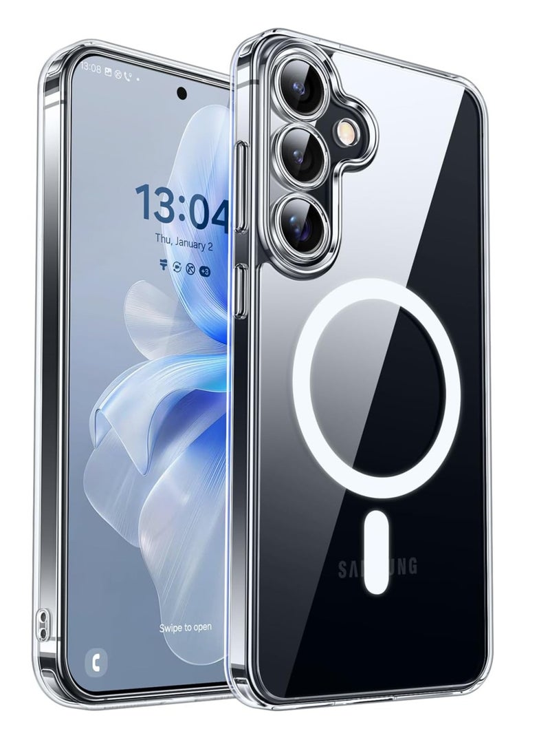 BORTONY Samsung Galaxy S25 Plus MagSafe Case Support Wireless Charging Slim Thin Magnetic Cover for Galaxy S25 Plus Anti Scratch Shockproof Hard Transparent Phone Case for Galaxy S25 Plus 6.7 Inch - Image 1