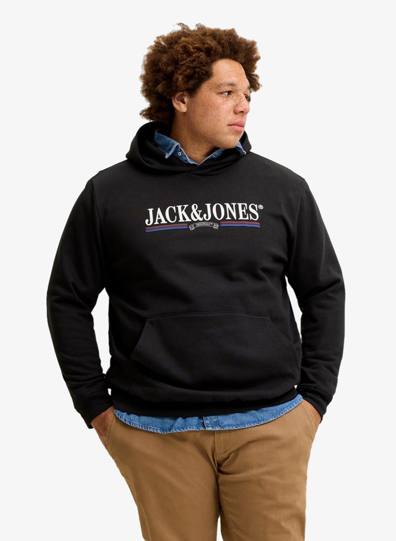 JACK & JONES Plus Size Graphic Pullover Hoodie - Image 1
