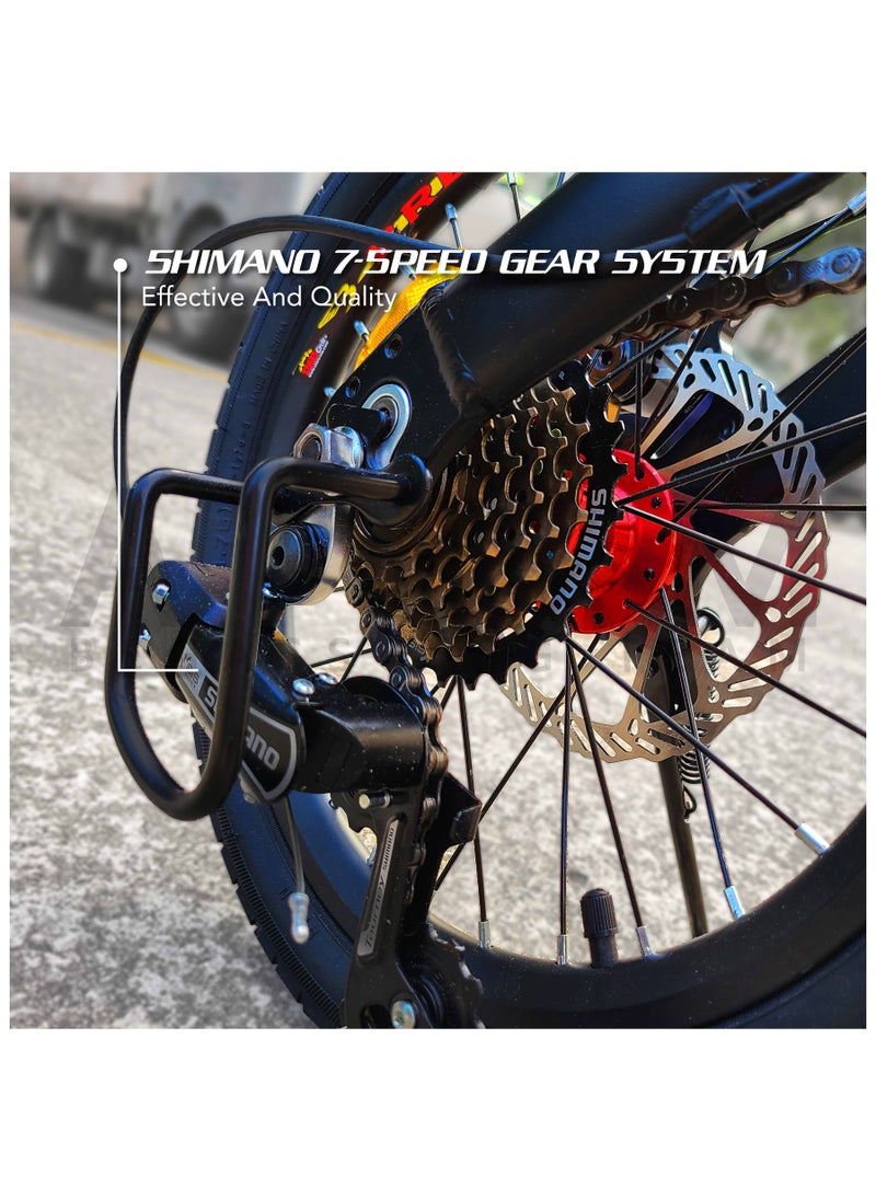Battle - BATTLE 16 Inch Lightweight Folding Bike - Foldable Bicycle For Men & Ladies & Kids (Fire Red) - Image 1