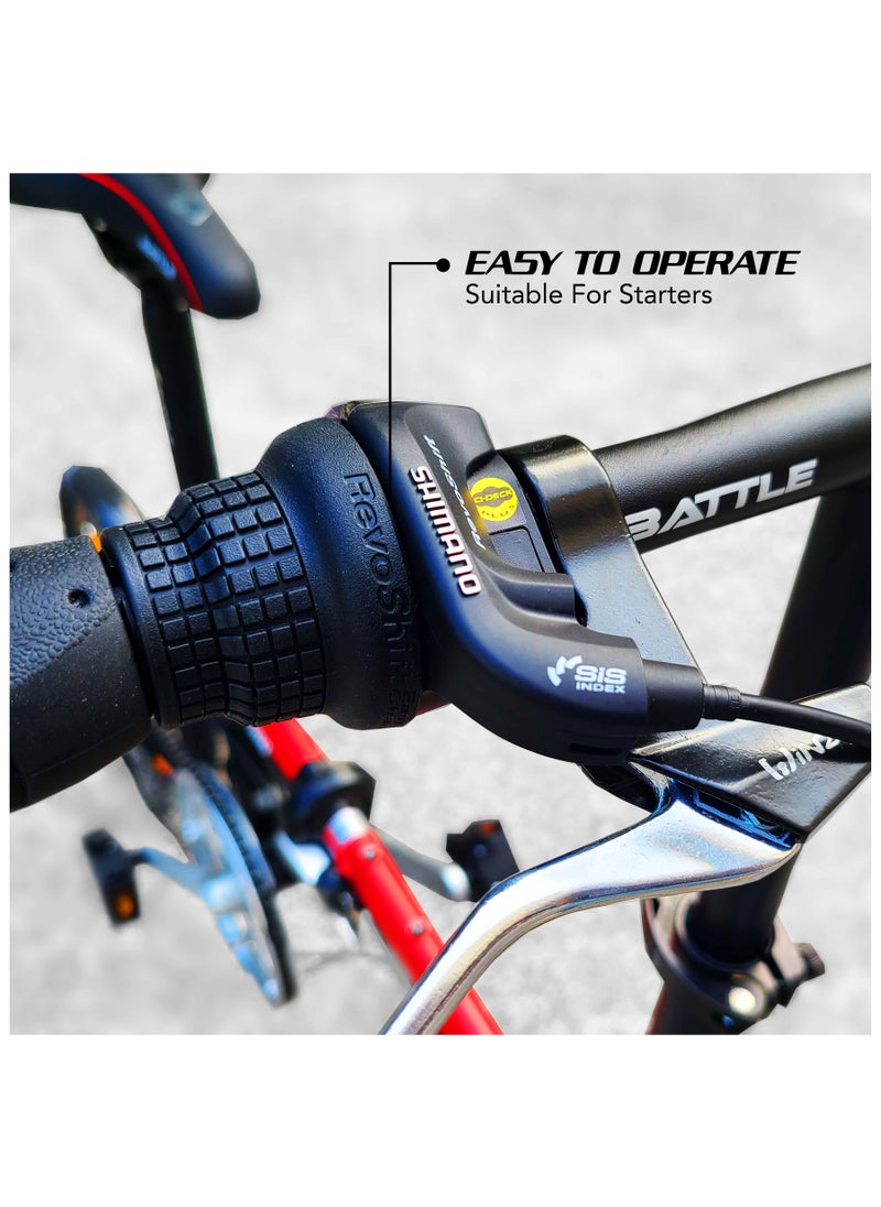 Battle - BATTLE 16 Inch Lightweight Folding Bike - Foldable Bicycle For Men & Ladies & Kids (Fire Red) - Image 1