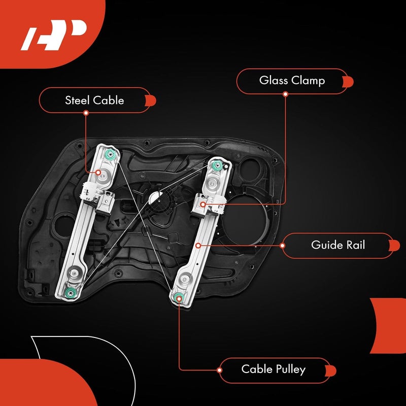 A-Premium Power Window Regulator Without Motor for Hyundai Elantra 2011-2016 Sedan Front Driver Side - Image 5