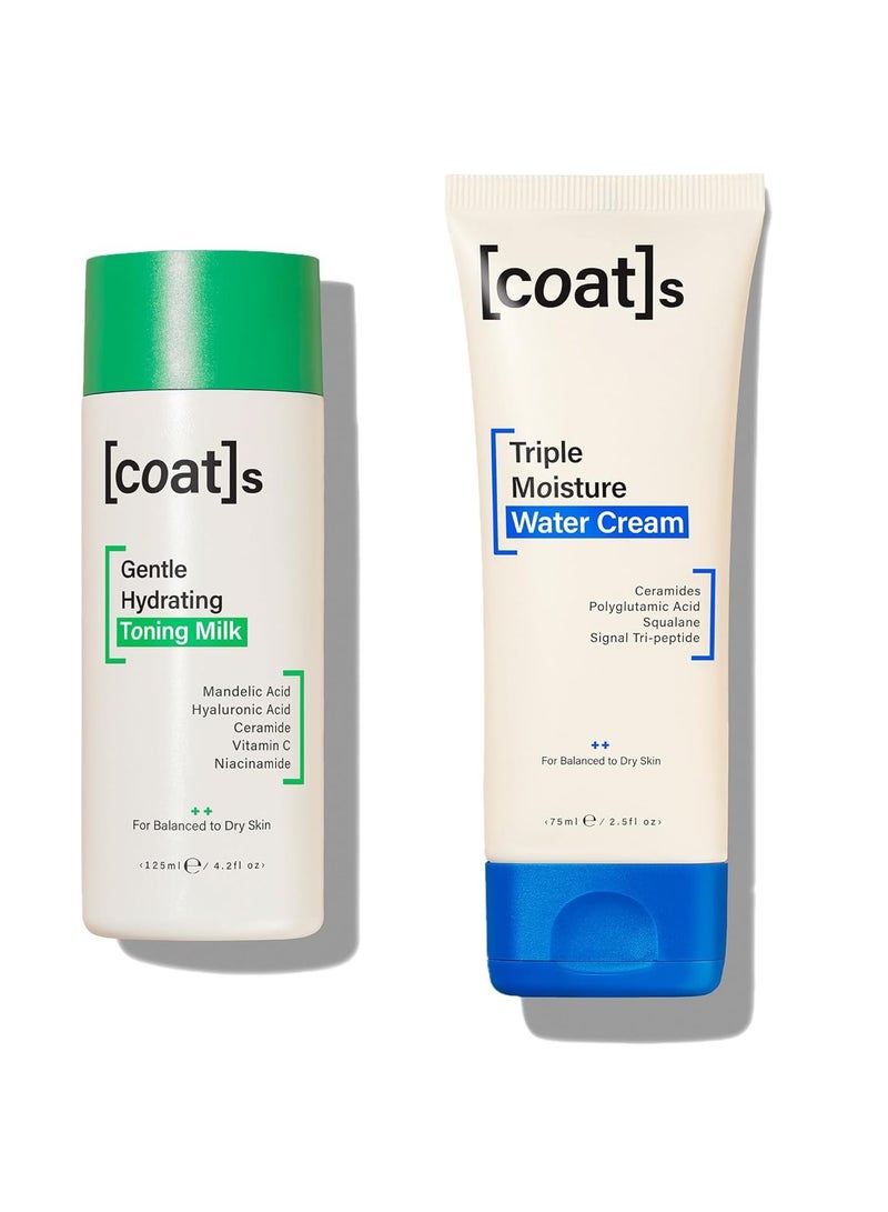 Coats Coats Healthy Skin Heroes – Hydrating Toning Milk 4.2 oz & Triple Moisture Water Cream 2.5 oz – All-Day Hydration for Smooth, Dewy & Plump Skin - Image 1