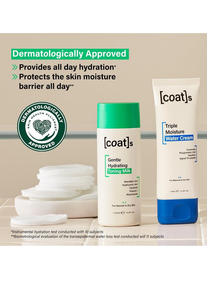 Coats Coats Healthy Skin Heroes – Hydrating Toning Milk 4.2 oz & Triple Moisture Water Cream 2.5 oz – All-Day Hydration for Smooth, Dewy & Plump Skin - Image 2