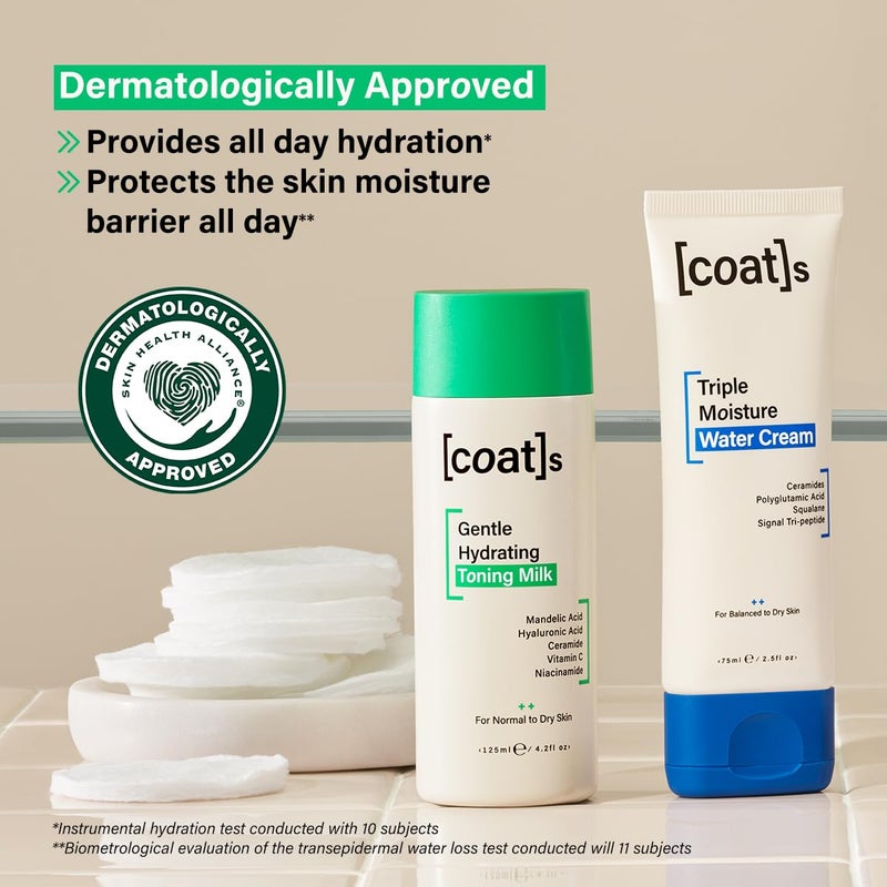 Coats Healthy Skin Heroes â€“ Hydrating Toning Milk 4.2 oz & Triple Moisture Water Cream 2.5 oz â€“ All-Day Hydration for Smooth, Dewy & Plump Skin - Image 3