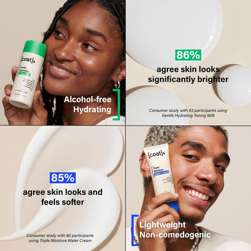 Coats Healthy Skin Heroes â€“ Hydrating Toning Milk 4.2 oz & Triple Moisture Water Cream 2.5 oz â€“ All-Day Hydration for Smooth, Dewy & Plump Skin - Image 2