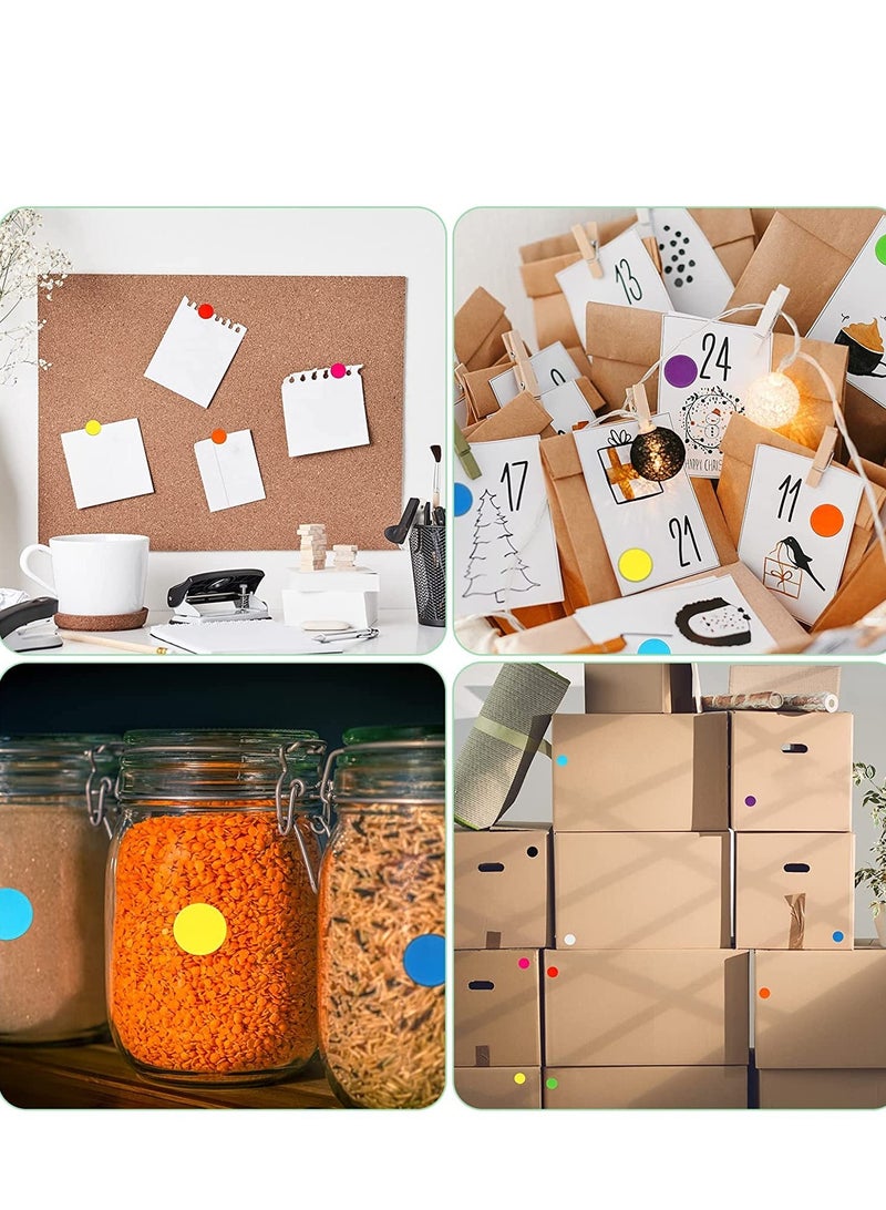 Zikra Dot Sticker Label Round Polka Circle Mega Bundle in Assorted 10color Color Coding Circle Dot Labels Color Coding Labels Round Self-Adhesive Colored Circle Dot Stickers 20 Sheets - Image 3