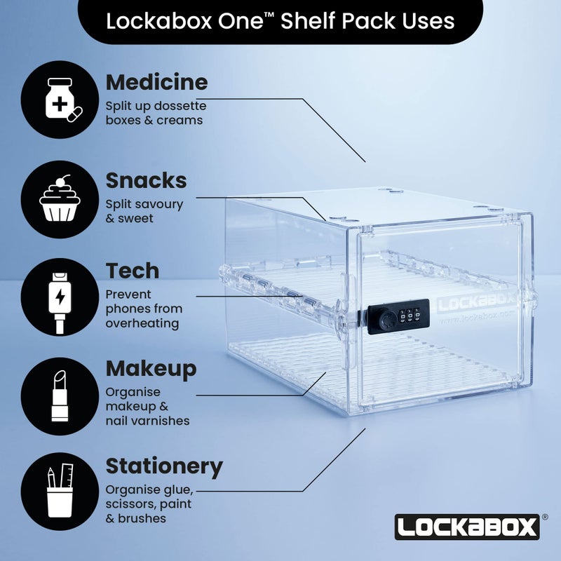 Lockabox Oneâ„¢ Shelf Pack 2.0 | New and Improved Design of Removable Shelves and Base Inserts Oneâ„¢ Products - Image 4