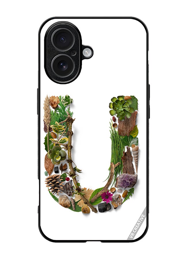 Protective Case Cover For Apple iPhone 17 Alphabet U Design Multicolour