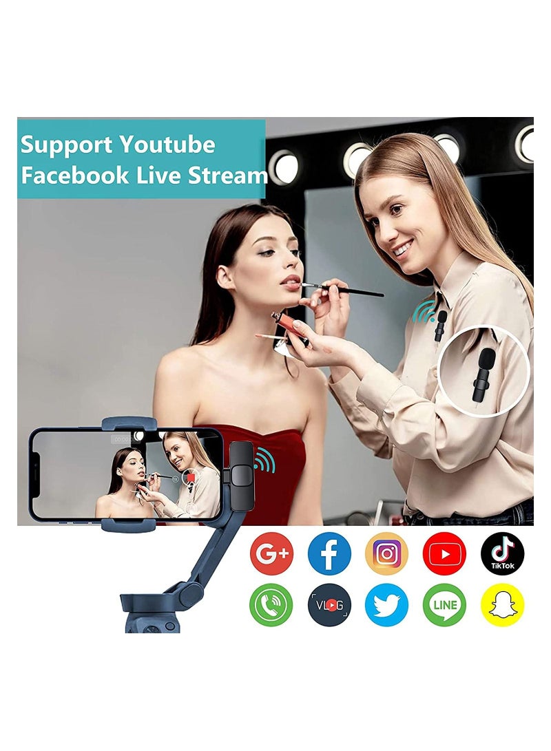 (2022 Upgrade) Bentifar Wireless Lavalier Microphone for iPhone iPad Mini Mic for YouTube Facebook Live Stream TikTok Vlog Zoom Video Recording - Image 2