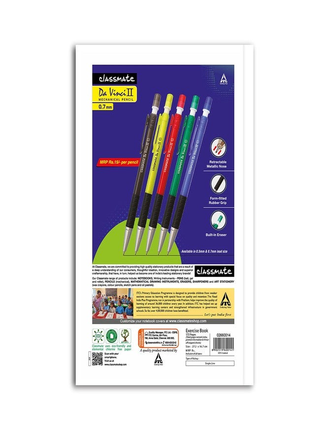 Classmate Origami Longbook - Single Line,272 X 167Mm, 172 Pages, Pack Of 12 - Image 2