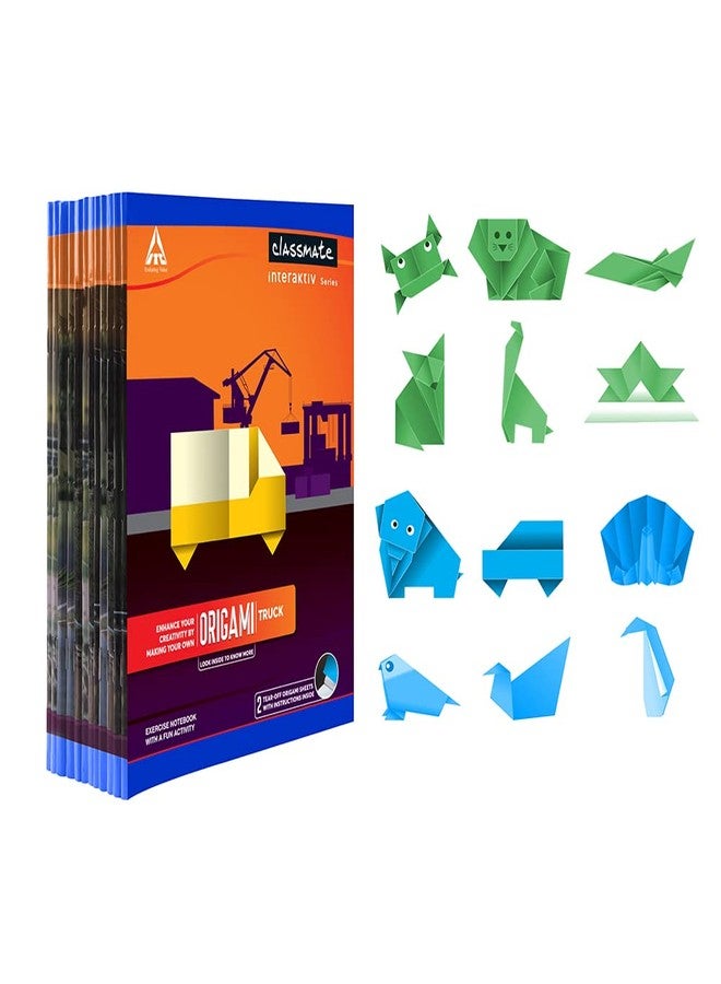 Classmate Origami Longbook - Single Line,272 X 167Mm, 172 Pages, Pack Of 12 - Image 1