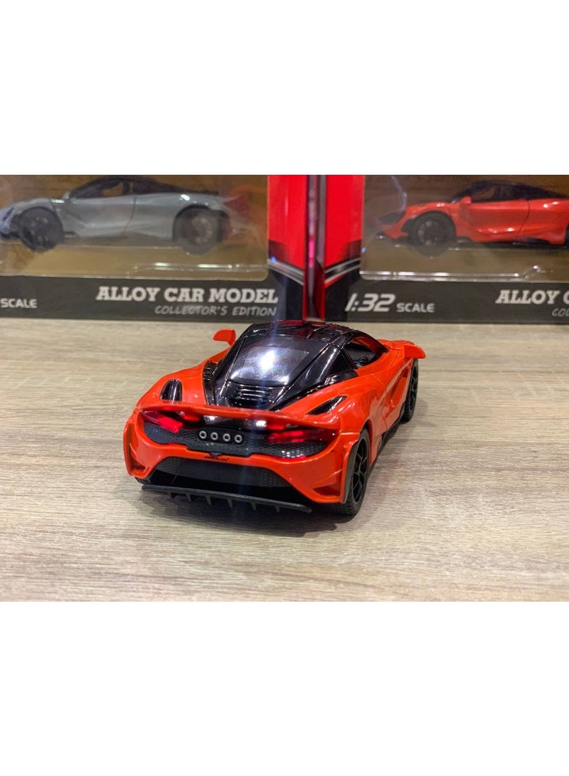 Orange metal car model, 1:32 scale - Image 2