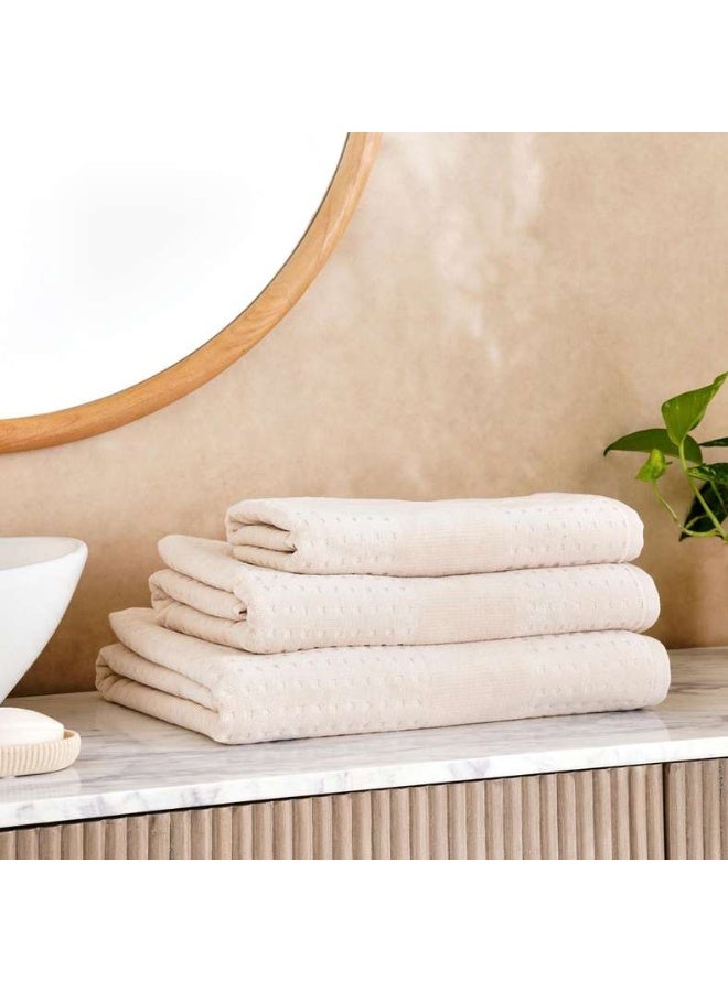 Pan Home Siesta Velour Hand Towel - Cream - Image 4