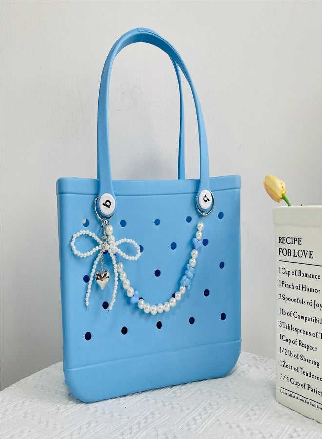 QTMY Pearl Beaded Bow Charms for Bogg Bag Accessories Rubber Beach Bag, Boho Purse Charms,816 - Image 5