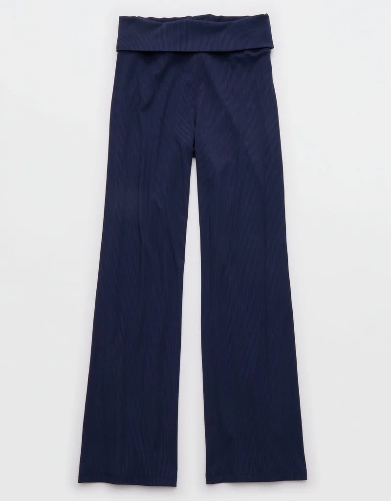 Aerie  OFFLINE By Aerie Thumbs Up Ribbed Foldover Trouser for Women | Best Price UAE