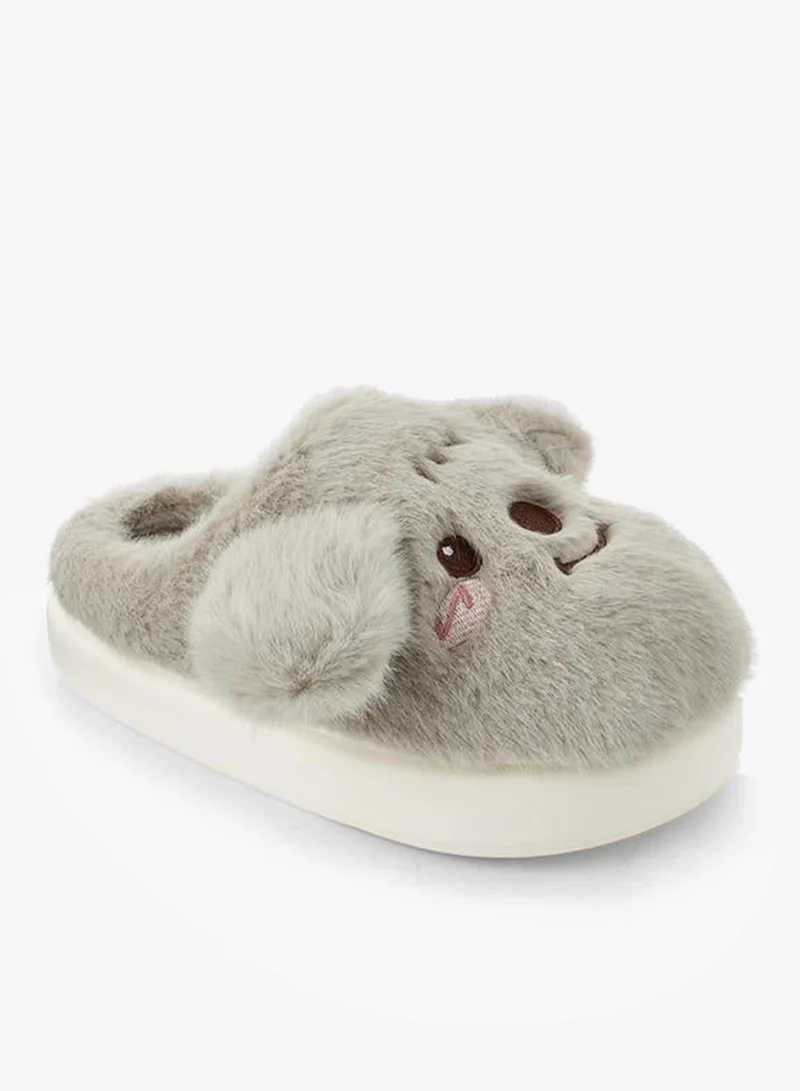 لو كونفورت شباشب منزلية مطرزة بالدب للنساء