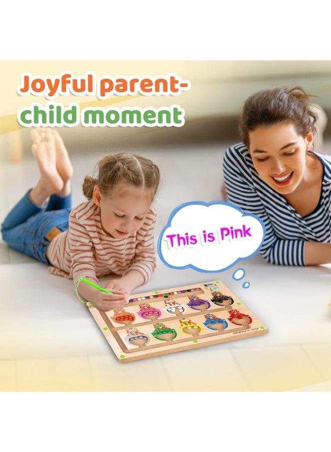 لوحة أحجية ملونة وأرقام مع قلم مغناطيسي للأطفال الصغار، لعبة المهارات الدقيقة للأطفال من سن 3 و4 و5 سنوات للأولاد والبنات - Image 5